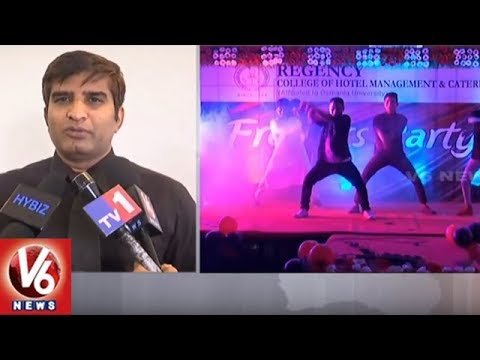 Regency College Of Hotel Management Students Grandly Celebrated Freshers Party | Hyderabad | V6 News
