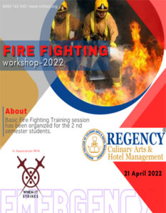 FIRE FIGHTING WORKSHOP organised by regency college of culinary arts and hotel management