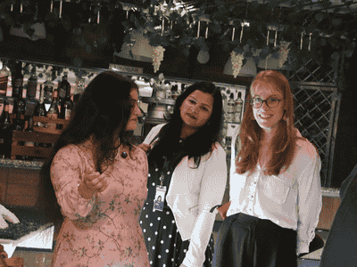 Guest taking a look at French cuisine at regency college